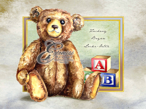 Children's Watercolor Toy Bear