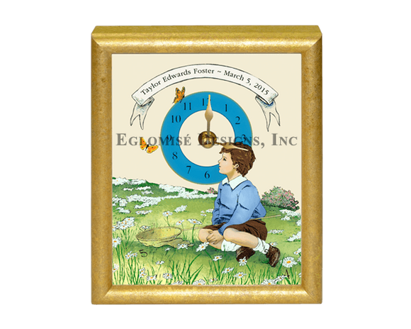 Eglomise Designs Little Boy Clock