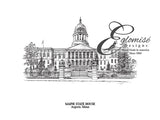 Augusta Maine State Capitol ~ Antique