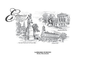 Eglomise Designs Landmarks of Boston antique