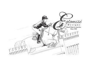 Eglomise Designs Equestrian Horse Jumping ~ Antique
