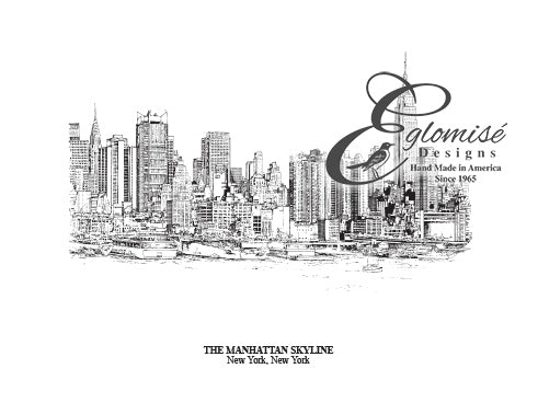 Eglomise Designs New York City Manhattan Skyline Anique