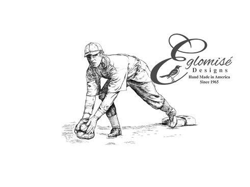 Eglomise Designs Old Fashioned Baseball Play 