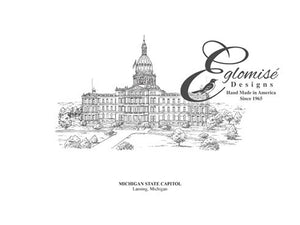 Eglomise Designs Michigan State Capitol ~ Antique