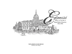 Eglomise Designs New Jersey State House ~ Antique