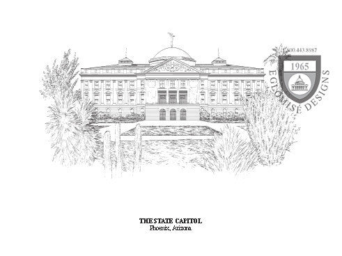 Eglomise Designs Arizona State Capitol ~ Antique
